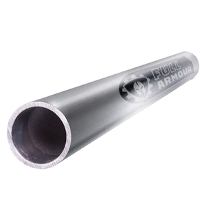 High-quality aluminium round tube with a smooth brushed finish, featuring the Full Armour logo.